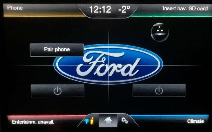 SYNC 2 home screen