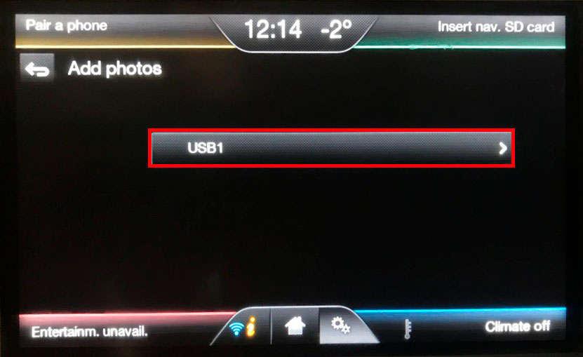 Select USB1 as source