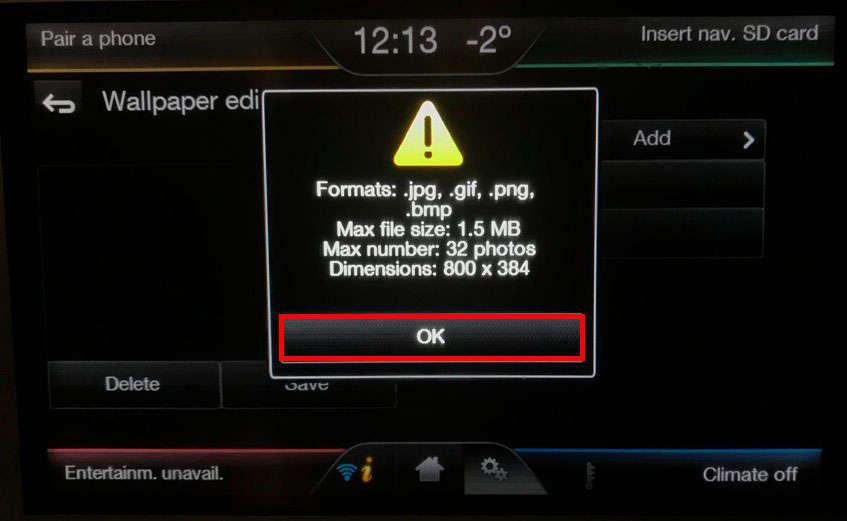 Wallpaper format notice